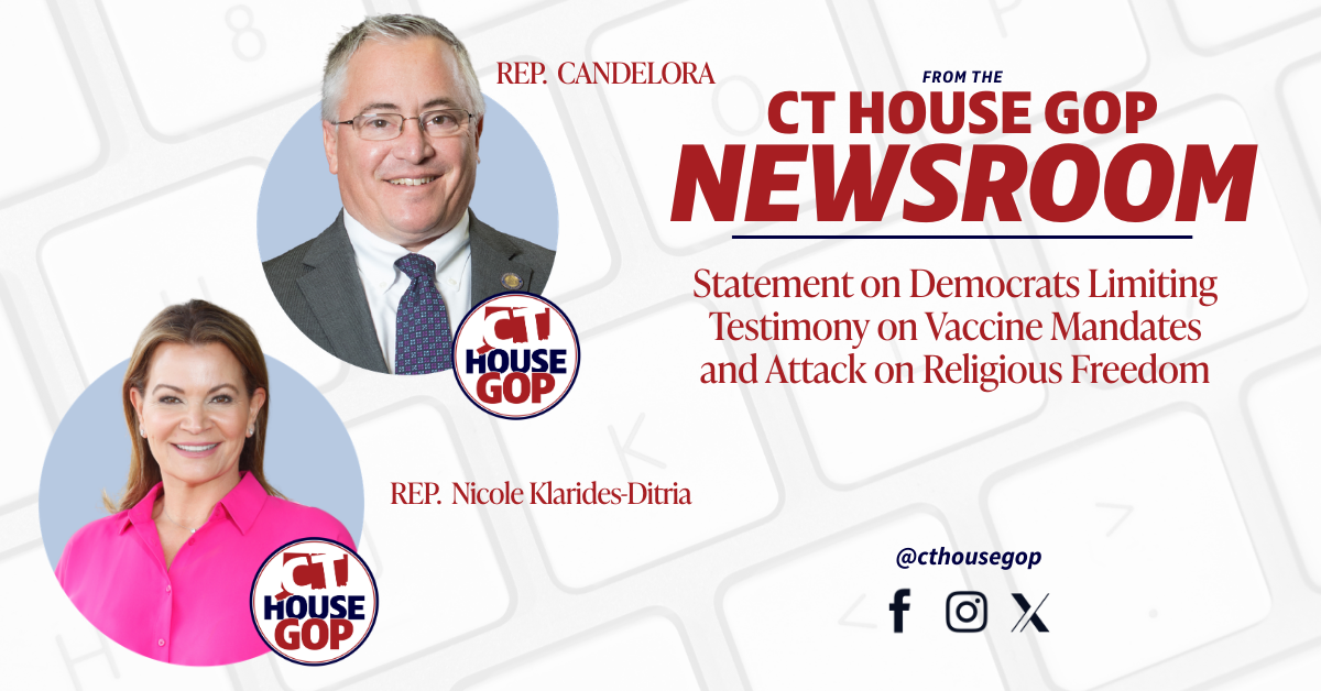 Statement on Democrats Limiting Testimony on Vaccine Mandates and Attack on Religious Freedom